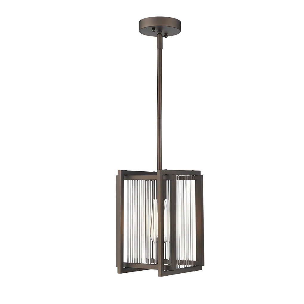 Square Iron Frame Retro Industrial Style Chandelier Dining Room Light Fixture