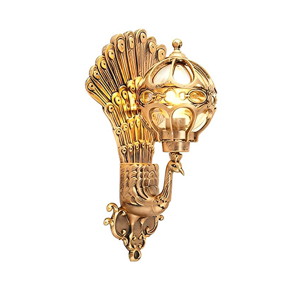[Open-Box]Waterproof Retro Peacocks Aluminum European Style Outdoor Wall Light