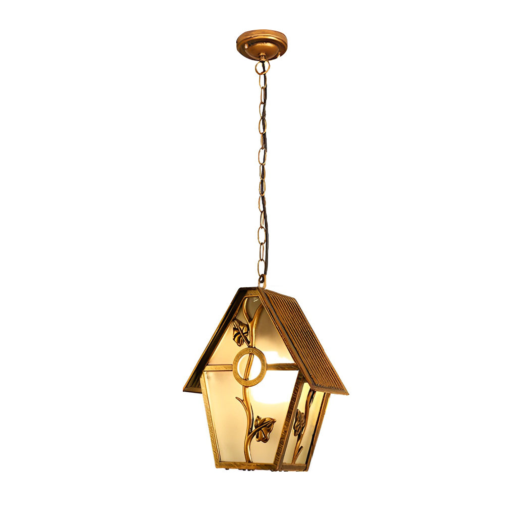 Creative Cabin Glass Waterproof American Style Outdoor Chandelier Lamp