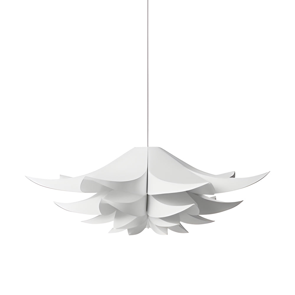 Creative White Petals Flower 3 Step Dimming Simple Nordic Chandeliers