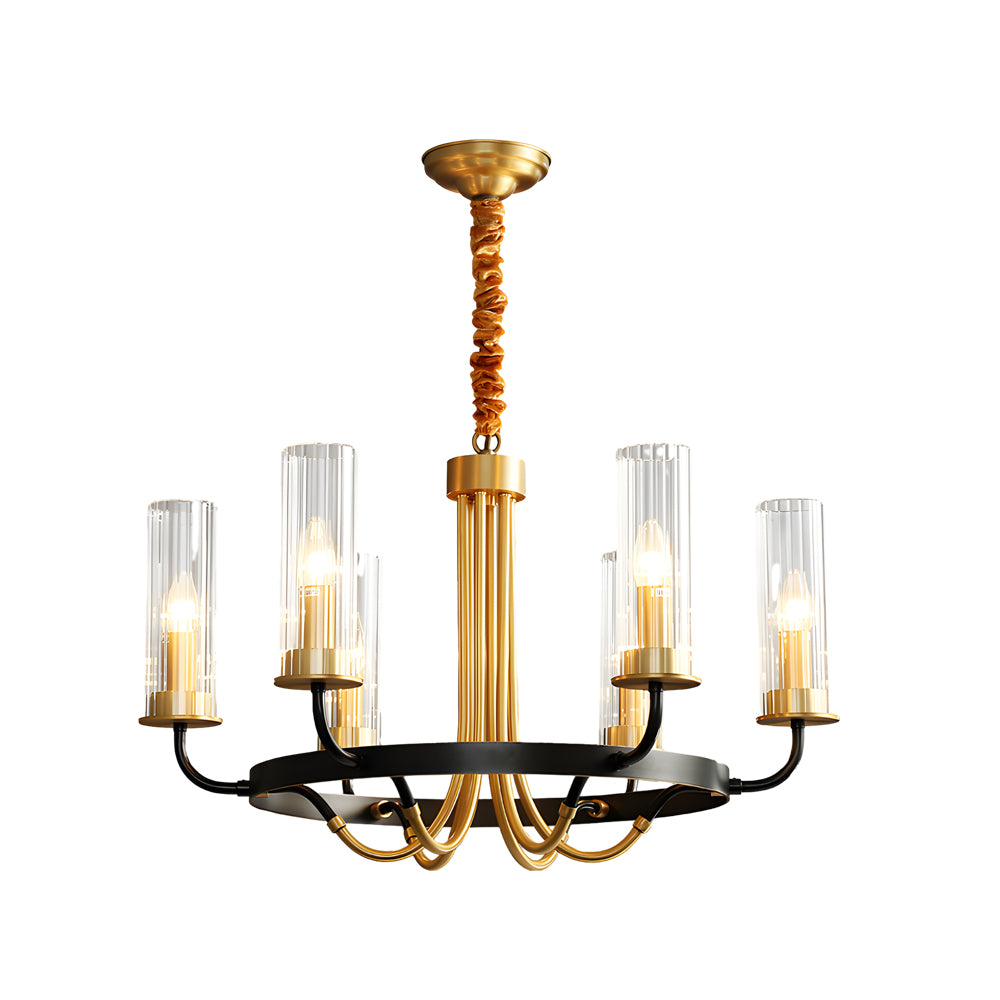 6/8-Light Glass Candlelight Postmodern Chandelier Hanging Lights