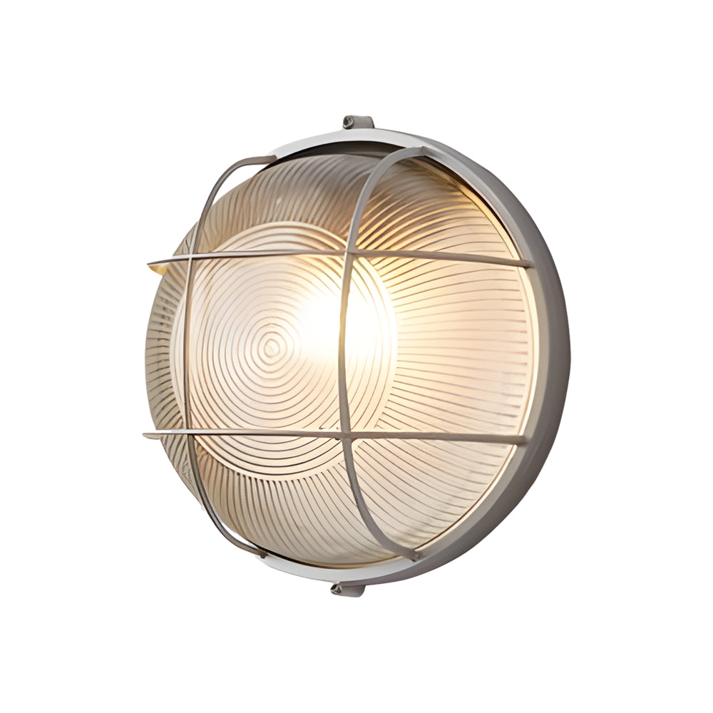 1-Light Retro Industrial Oval/Round Outdoor Wall Lights Wall Lamp