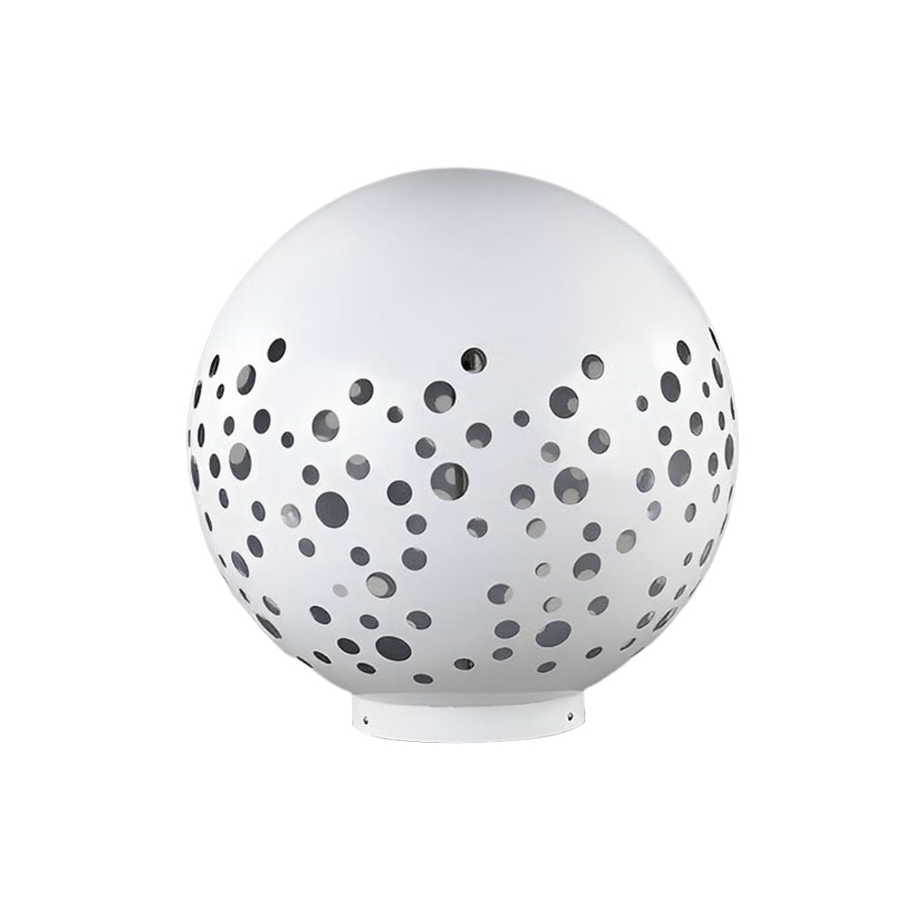 Waterproof Round Metal Hollow White Modern Outdoor Lanterns Lawn Lamp