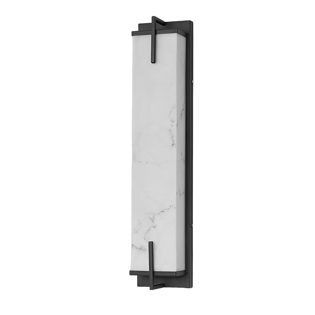 Resin Rectangular Waterproof LED Black Modern Outdoor Sconce Lighting