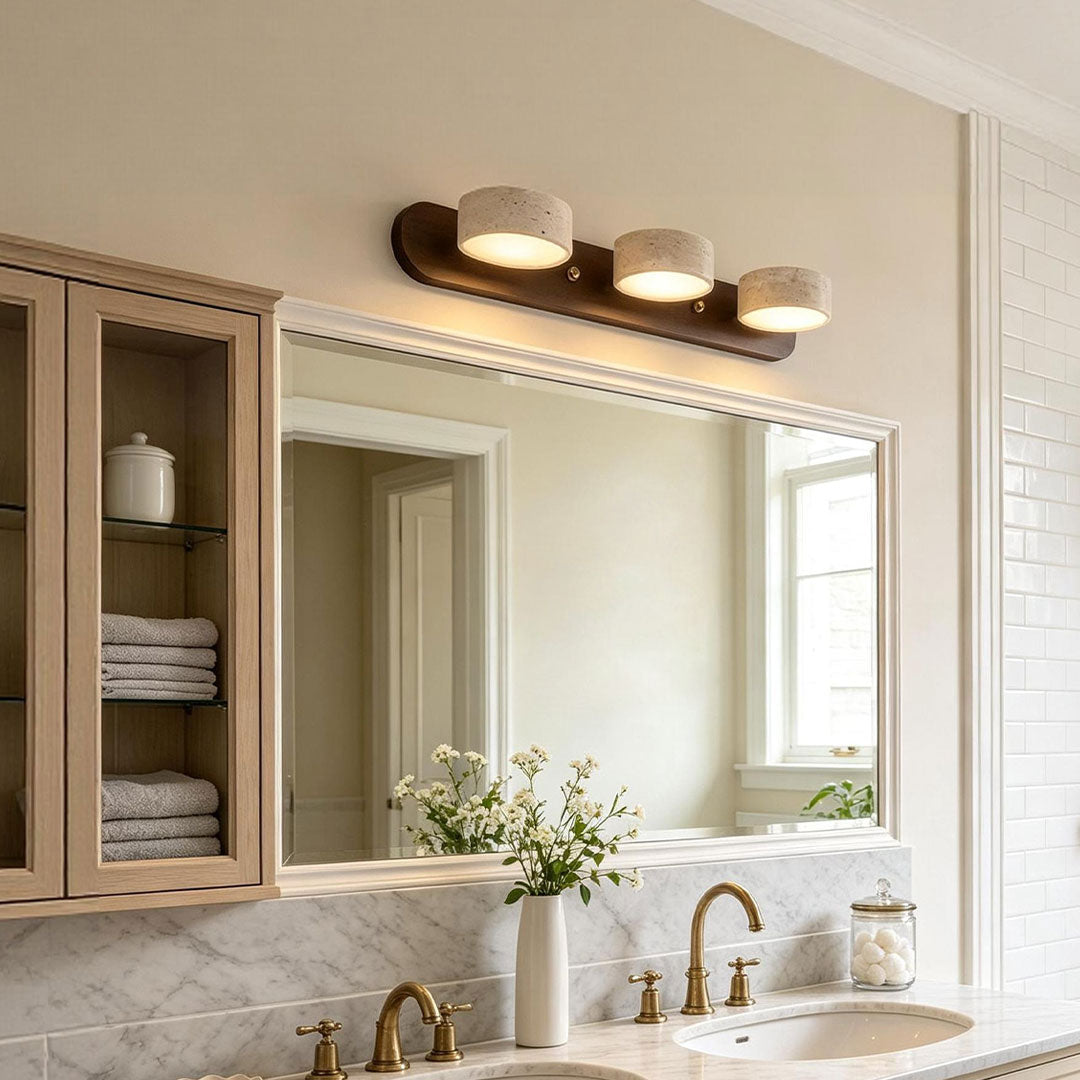 Vanity Bar Light Sconce Japanese Vintage Travertine LED Light