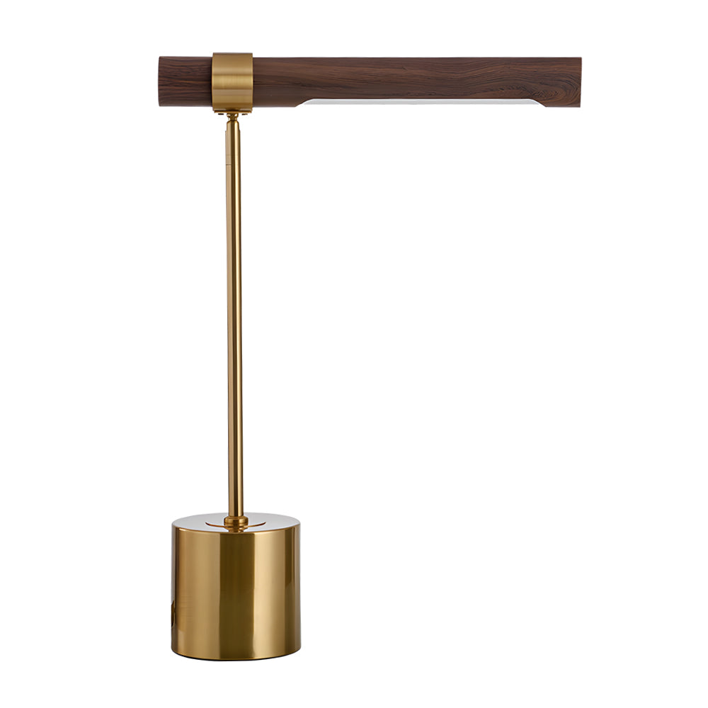 Linear Wood Task Light LED USB 17.7'' Bar Desk Lamp Dimmable Work Light