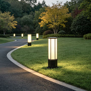 Bollard Solar Light Modern Metal Outdoor Landscape Light