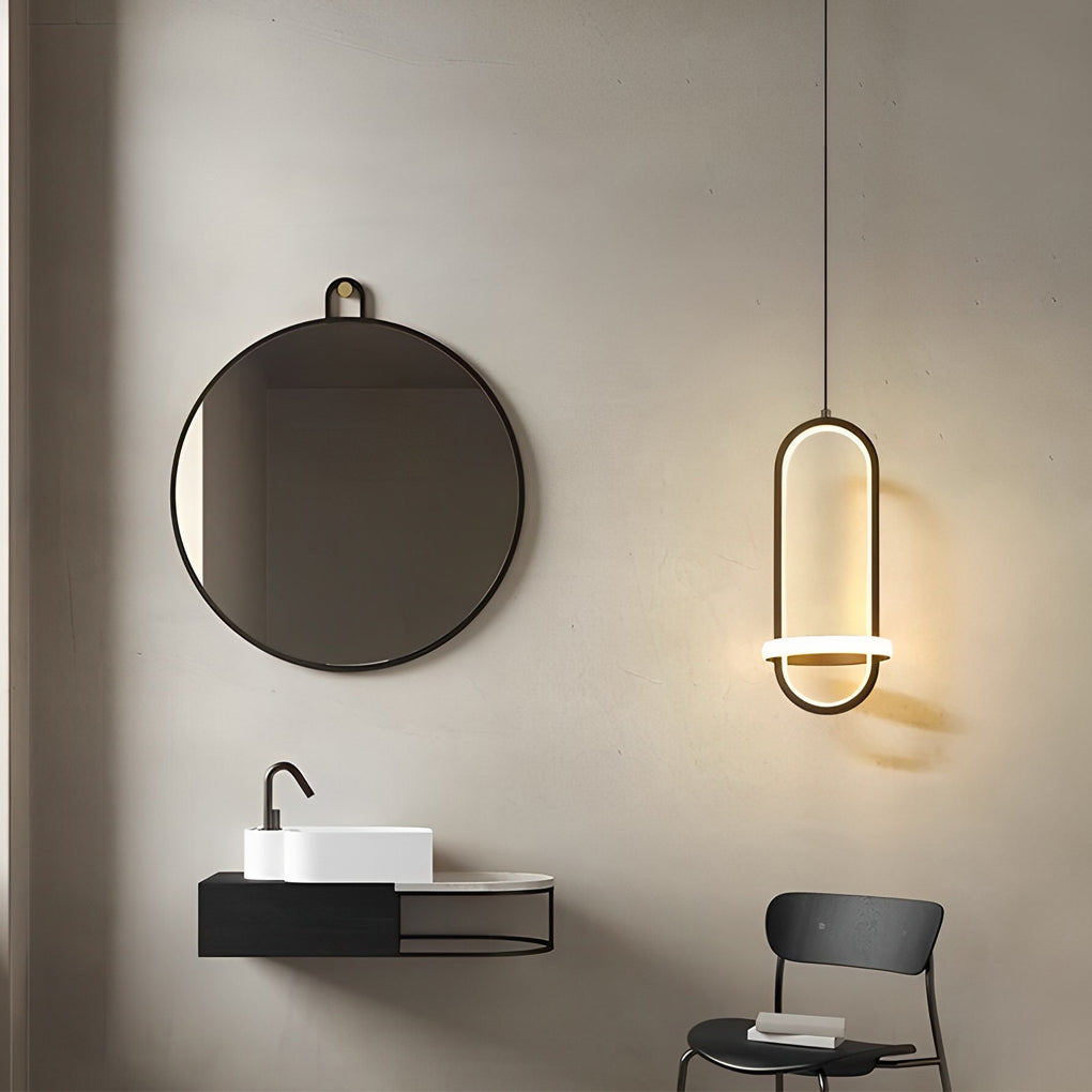 Artistic Rounded Rectangle LED Modern Pendant Lighting Kitchen Island Lighting - Dazuma