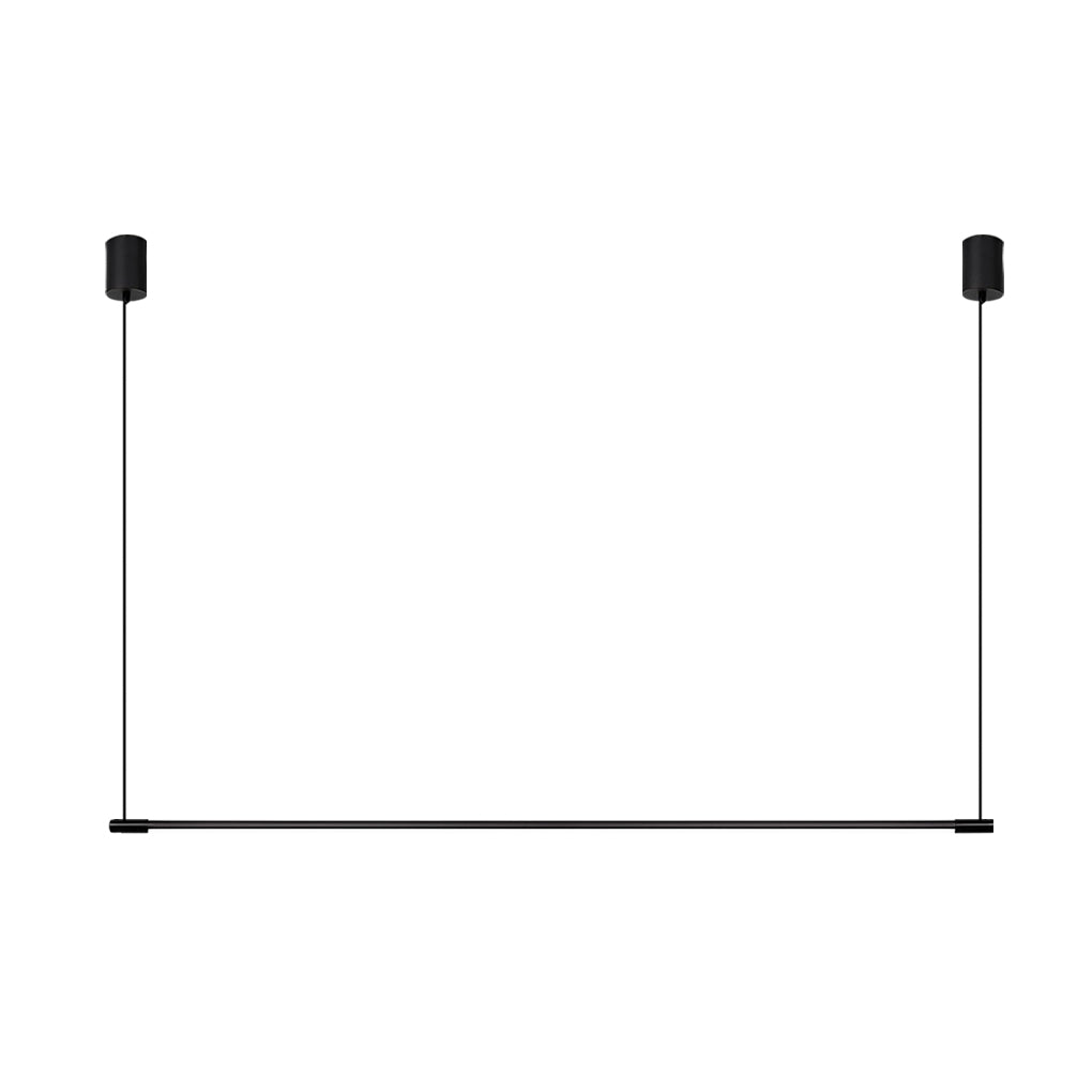 Minimalist Long LED Linear Light Stepless Dimming Black Nordic Ceiling Light