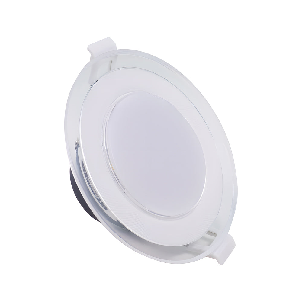 3.9-inch White Canless 5W Integrated LED Recessed Light Trim Clear Acrylic 360° Lighting