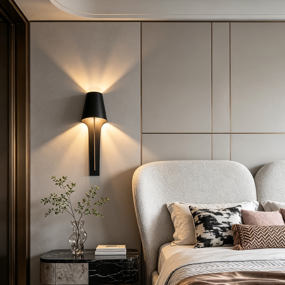 Black Wall Light Fixtures French Minimalist Metal Light