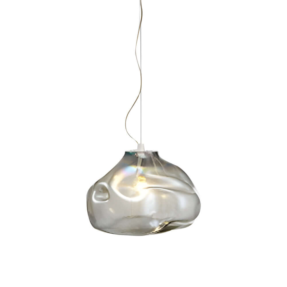 Transparent Glass Pendant light Nordic Hand Blown Textured