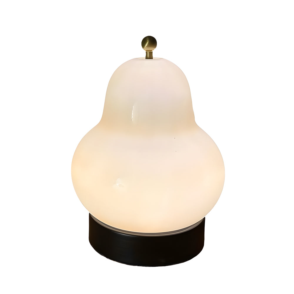 Portable Glass Pear USB Dimmable LED Table Lamp with Touch Switch