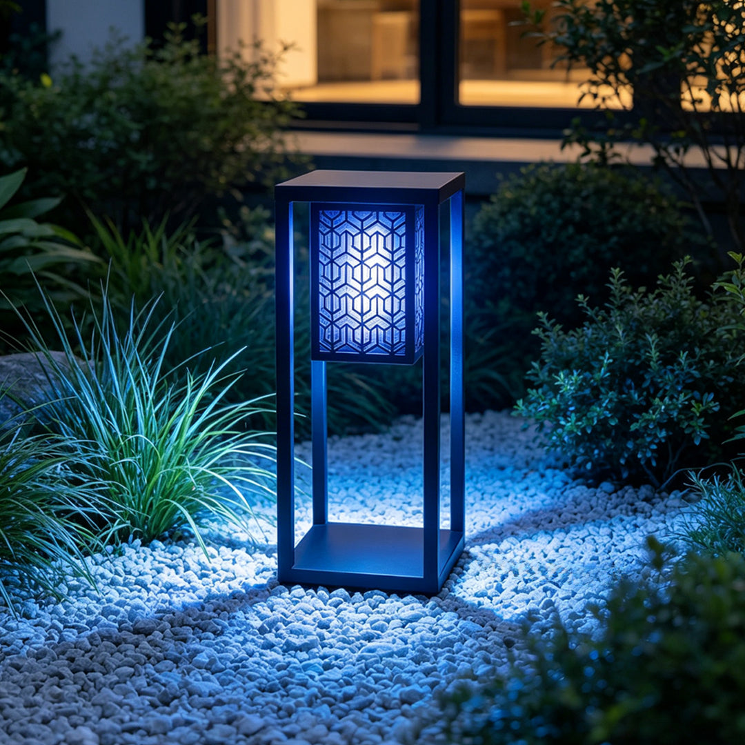 Black Bollard Garden Lights Outdoor Mosquito Killer Light