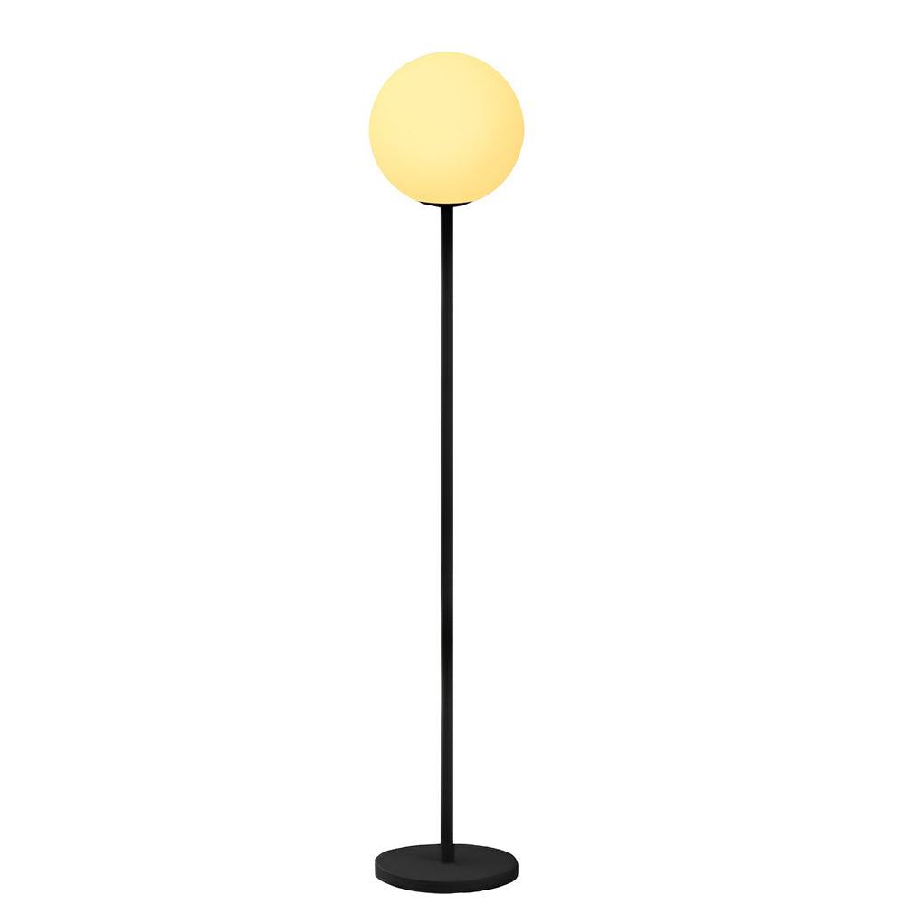 60 Inches RGB 16 Colors Luna LED Globe Floor Lamp with Remote 1-Light PE Standing Lamp