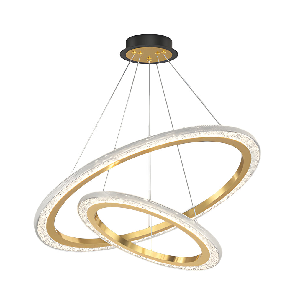 2/3 Rings Adjustable Luxury 3 Step Dimming Modern Chandelier Hanging Lights