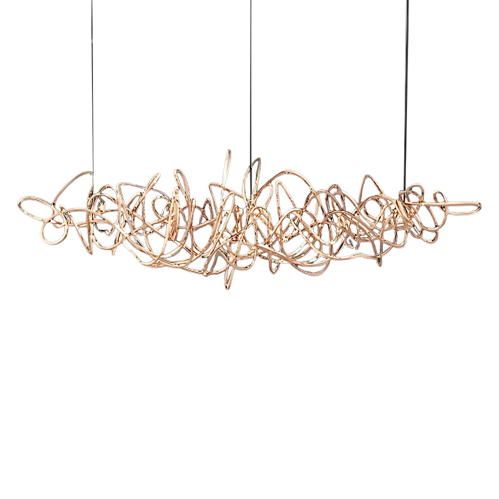 Irregular Creative Electroplate Hardware LED Postmodern Chandelier