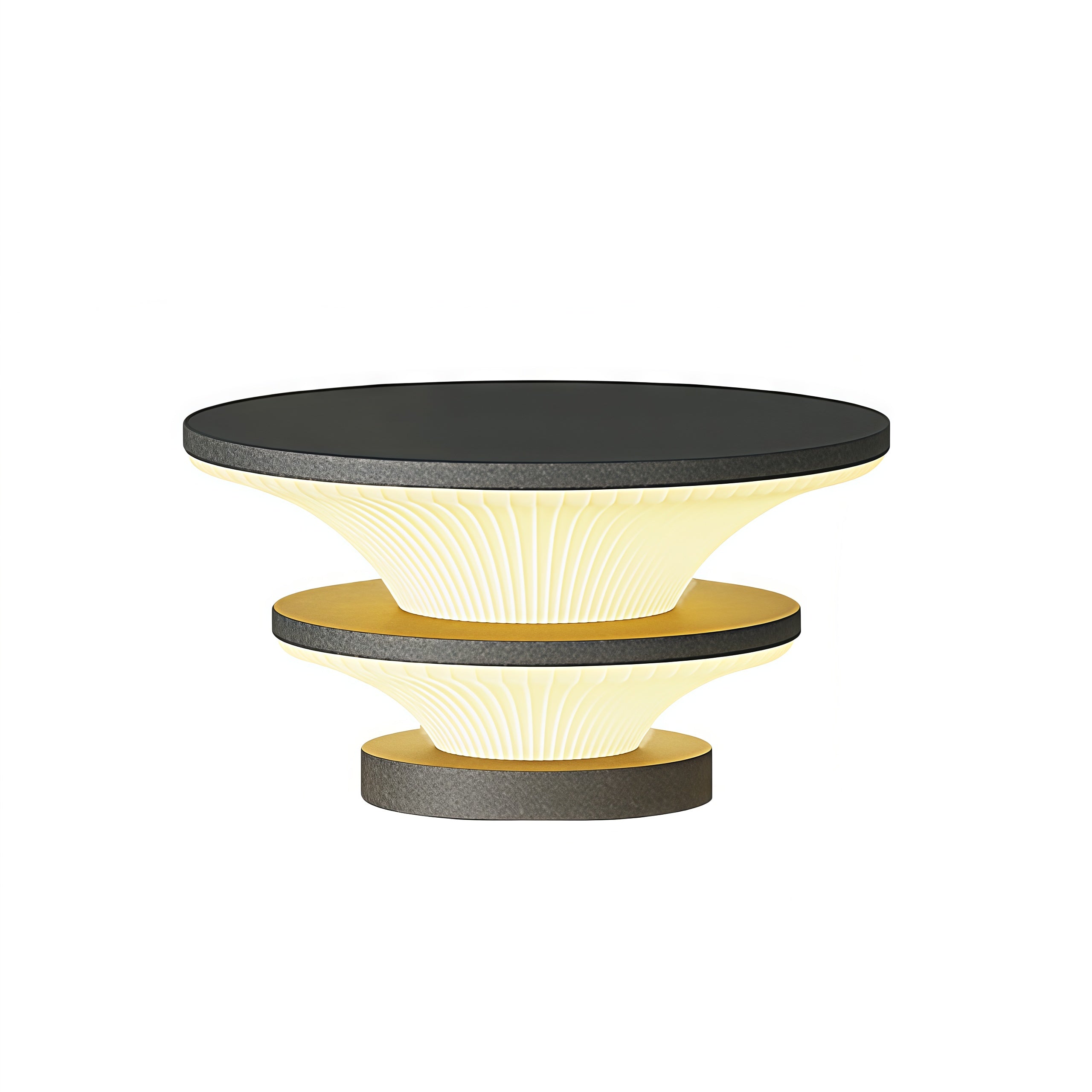 Waterproof Patio Pillar Lights Round Modern