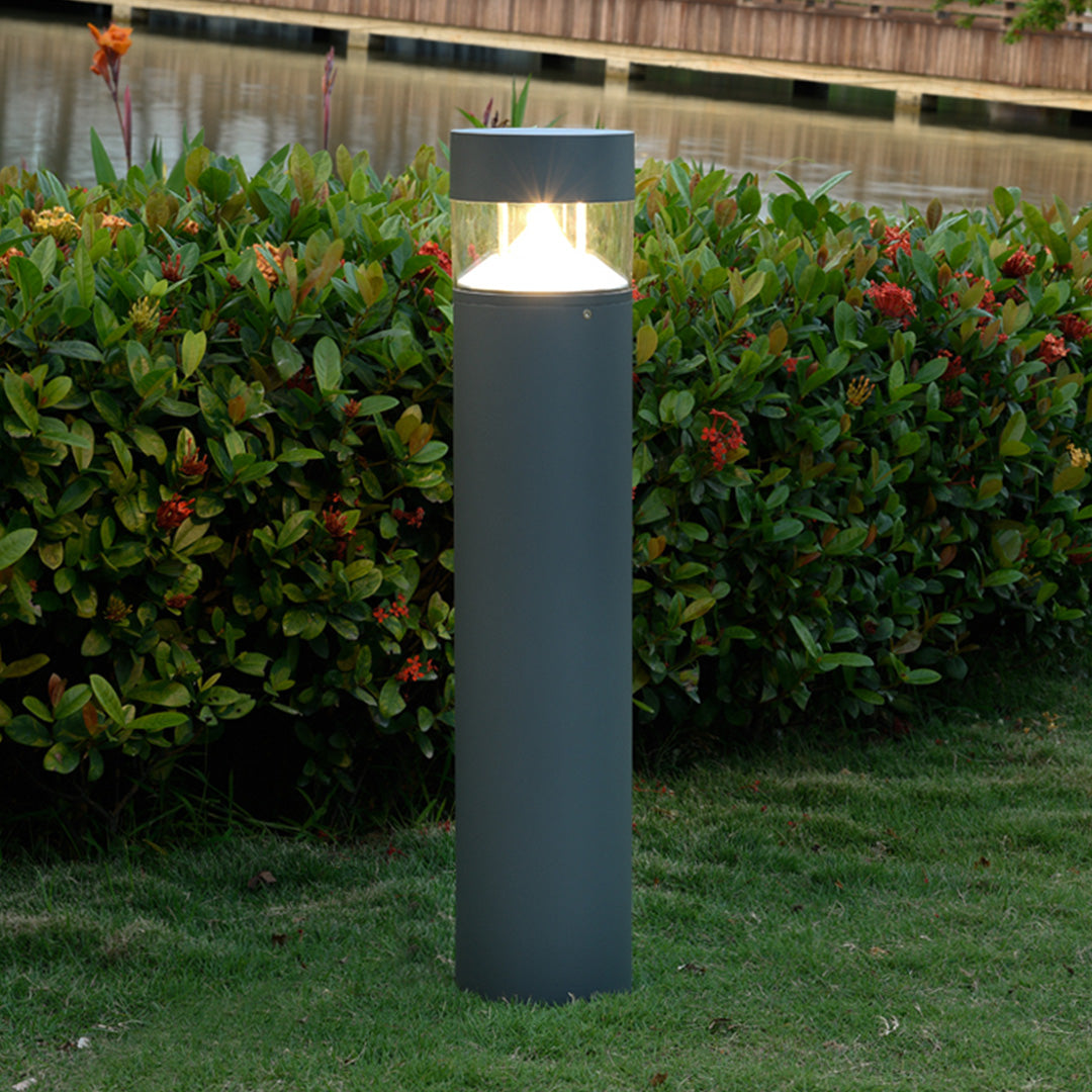 LED Outdoor Bollard Pathway Lights Black Garden Pole Light