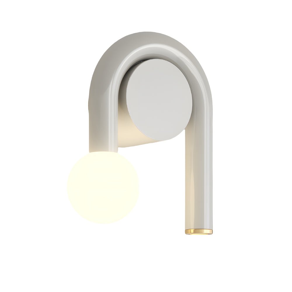 2 - Light Arched Iron U - shaped Line Wall Sconce LED Matte Black Bathroom Vanity Lights