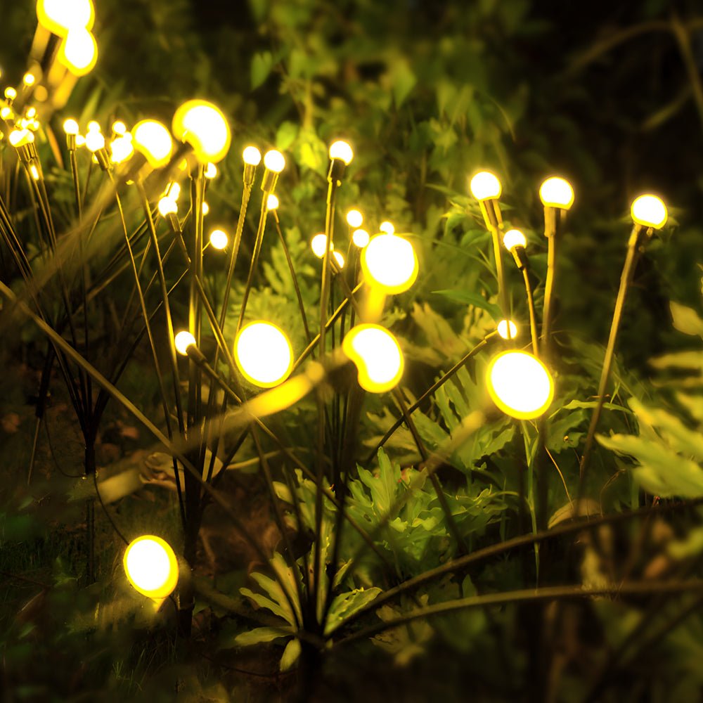 2 - Pack LED Solar Firefly Garden Lights Swaying Starburst Outdoor Landscape Lighting