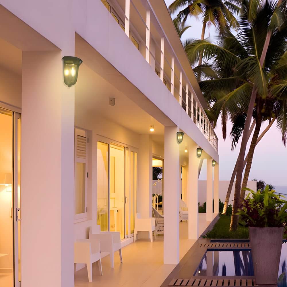 2 - Pack Motion Sensor Solar Wall Light