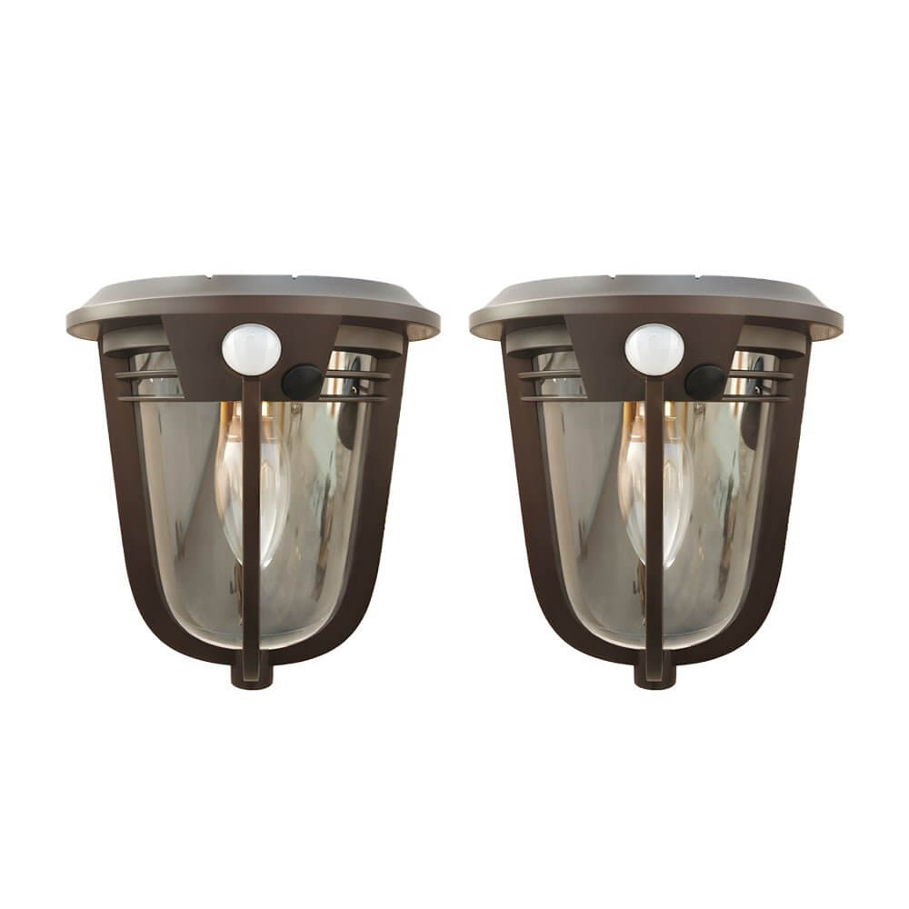 2 - Pack Motion Sensor Solar Wall Light