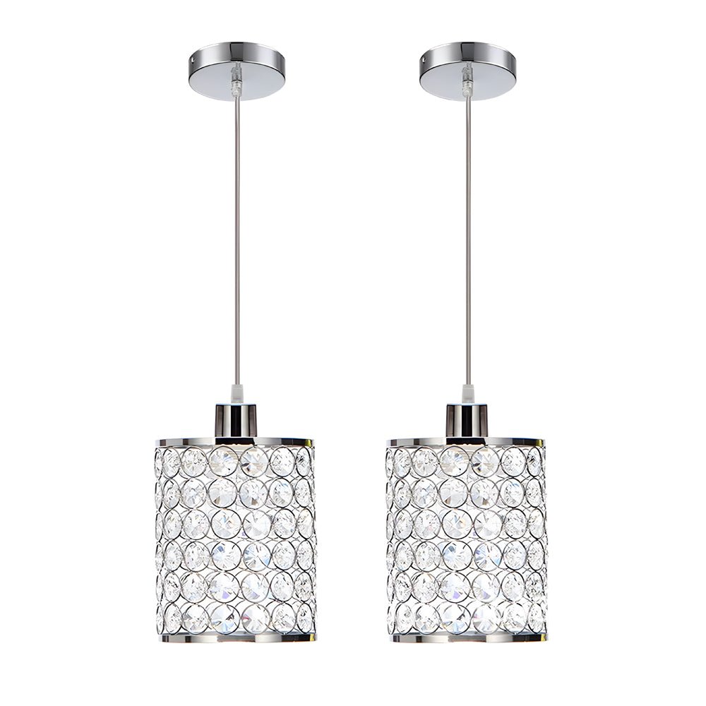 2 Pcs Cylinder Crystal Decorative Shade Minimalist Nordic Chandelier