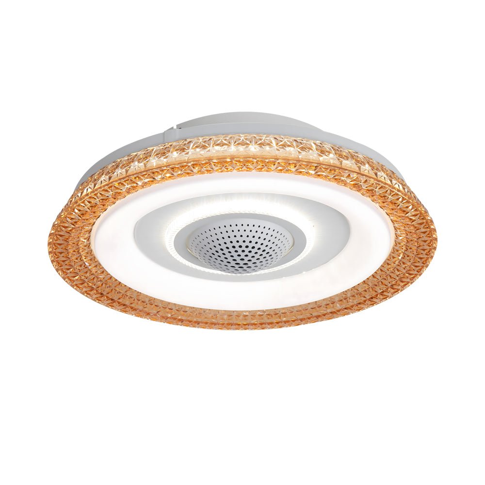 20 in. W 6 - Speed Indoor Bladeless Smart Ceiling Fan with Remote and Dimmable LED