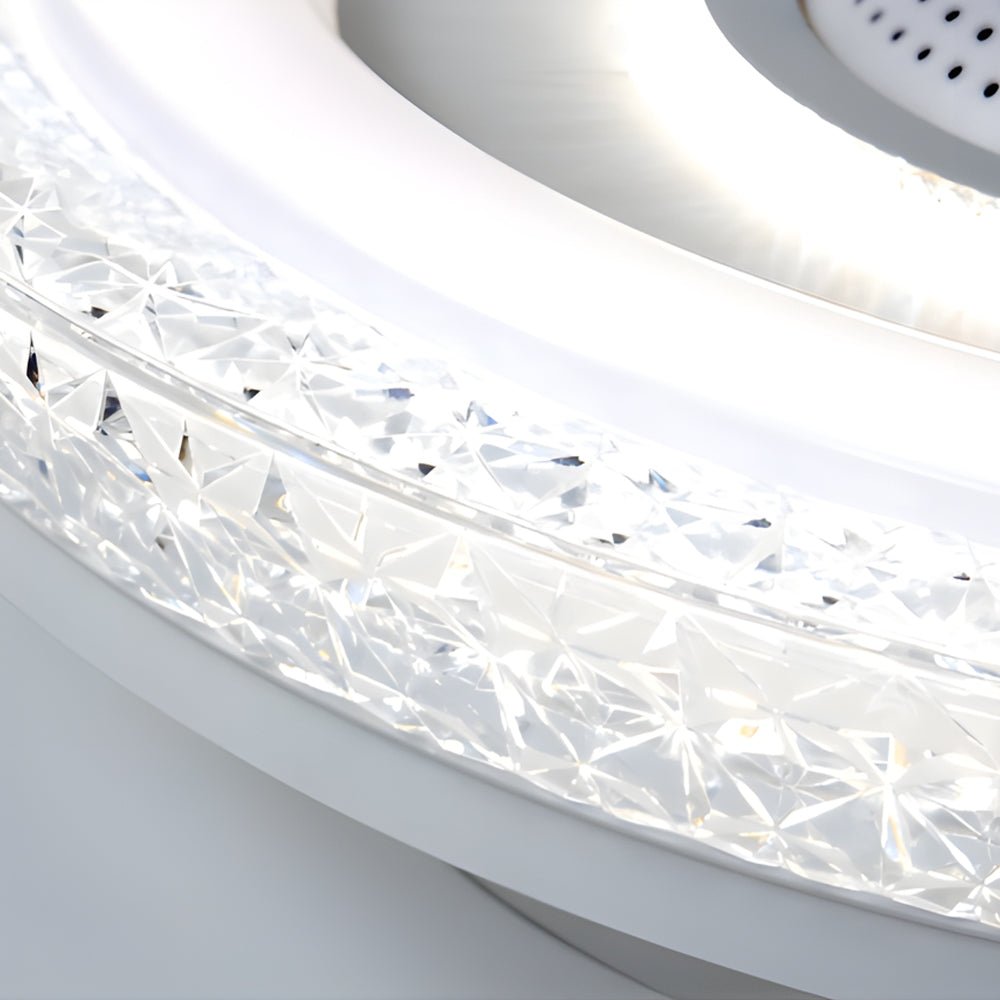 20 in. W 6 - Speed Indoor Bladeless Smart Ceiling Fan with Remote and Dimmable LED