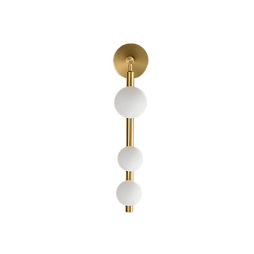 Simple 3 Glass Balls G9 Electroplating Metal Modern Wall Light Fixture