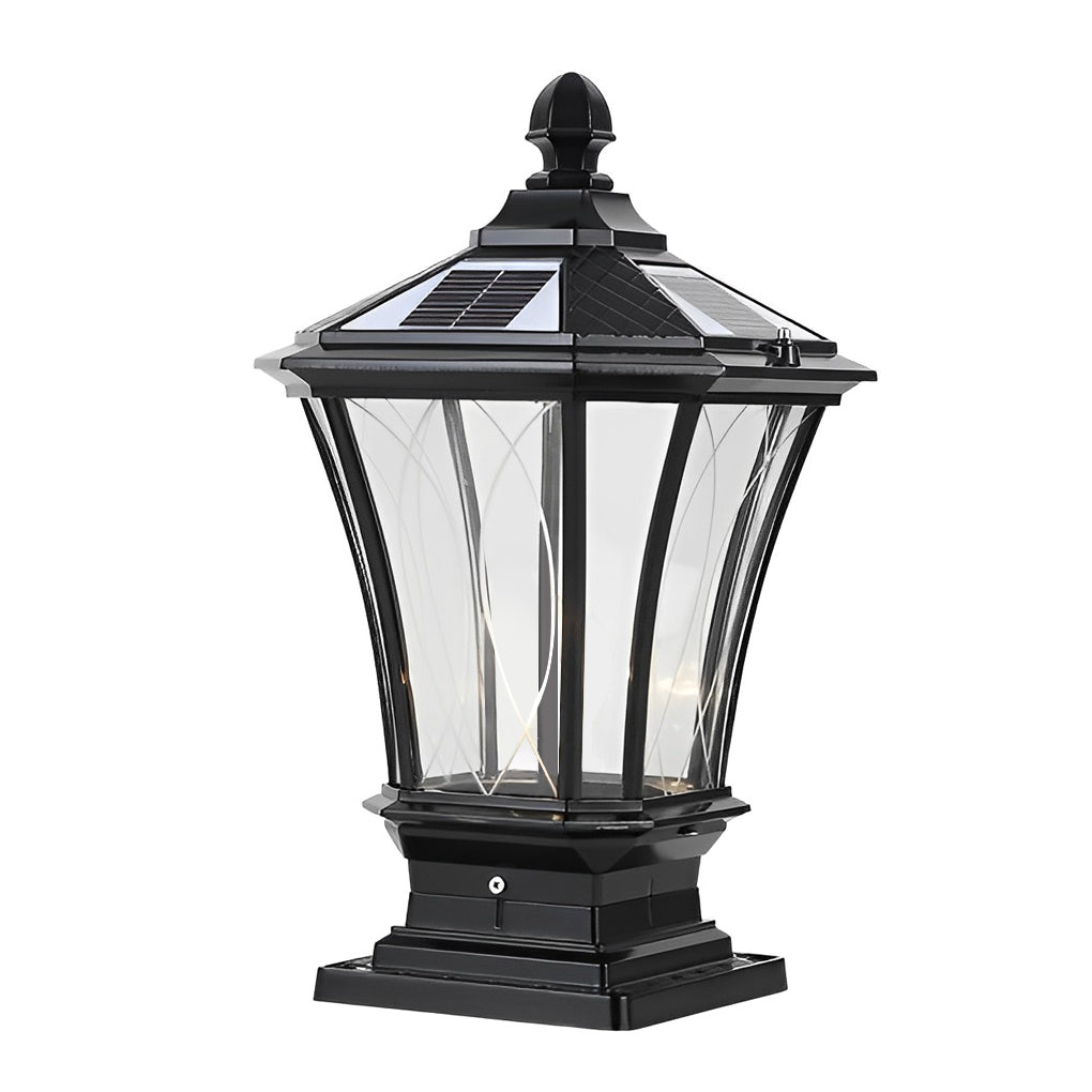 Vintage Waterproof LED Retro Solar Fence Post Lights With Remote Control