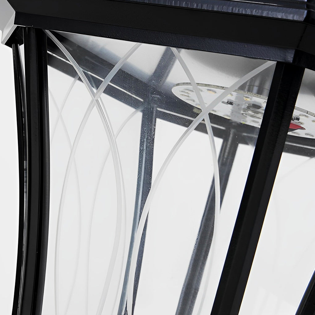 Vintage Waterproof LED Retro Solar Fence Post Lights With Remote Control