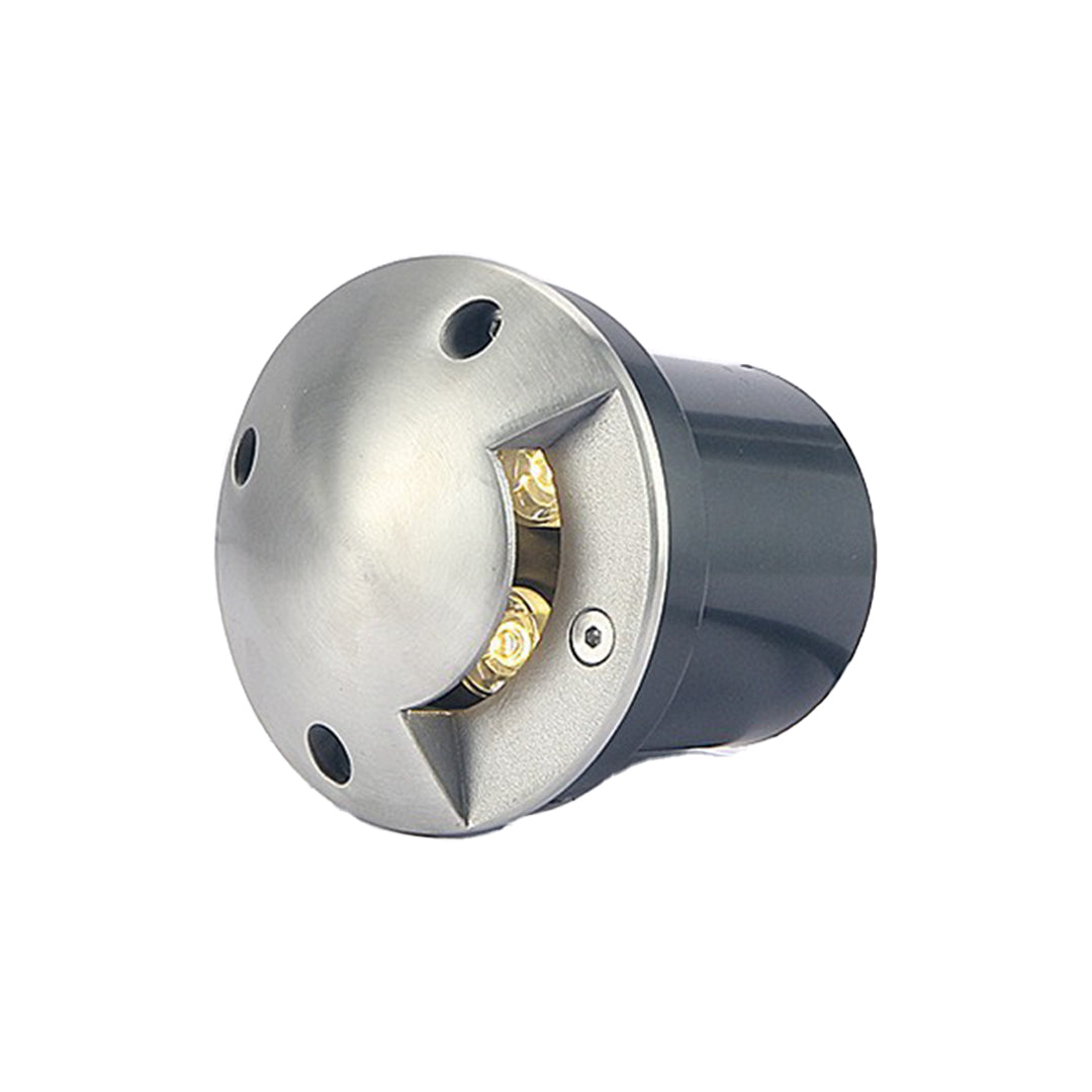 Round DC12V Modern Recessed LED Step Lights Waterproof Underground Garden Deck Lighting