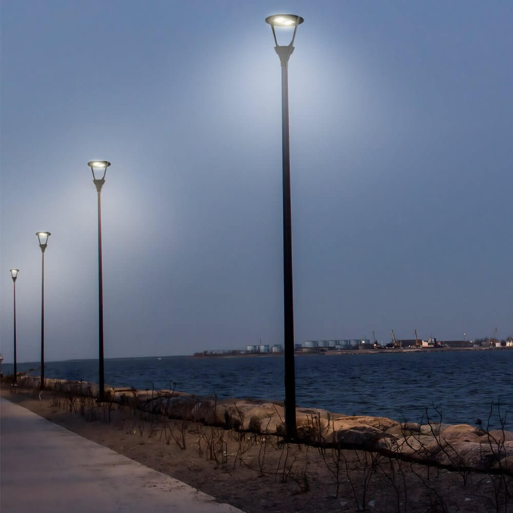 21 - inch Black Post Top LED Light Fixture