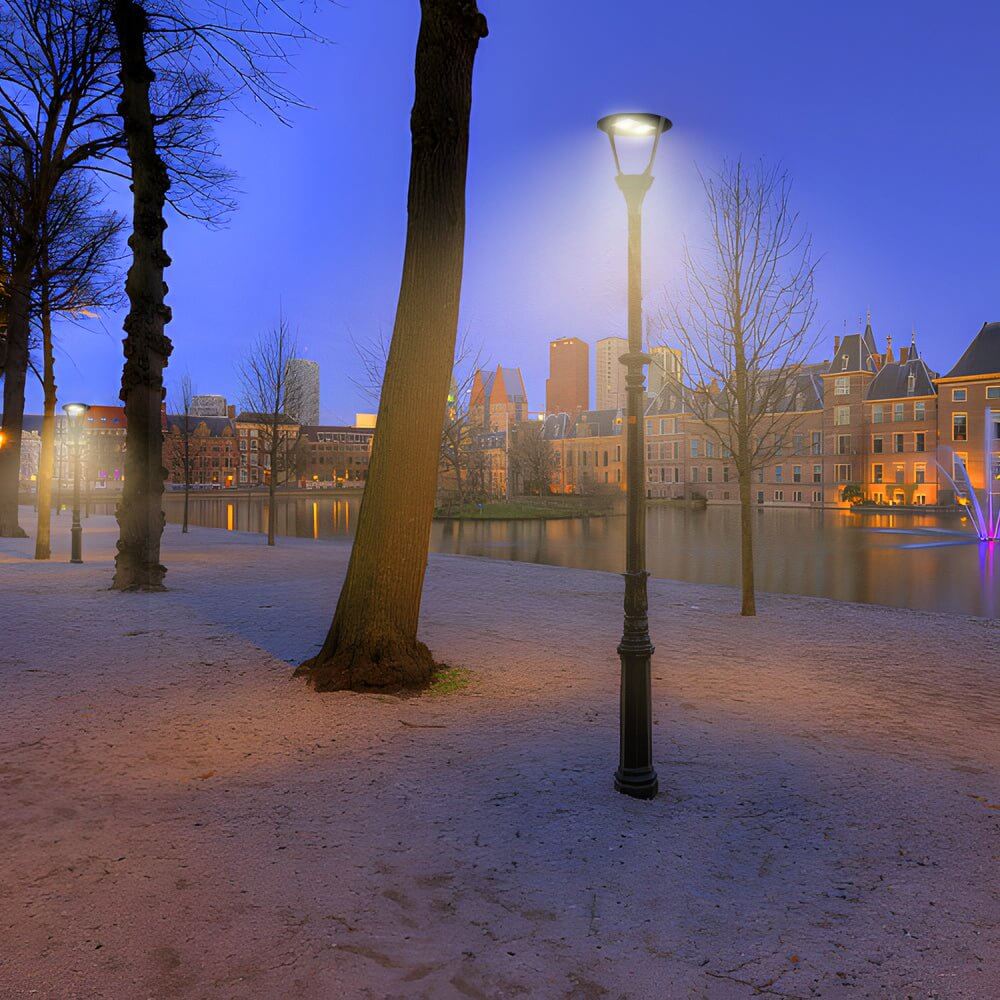 21 - inch Black Post Top LED Light Fixture