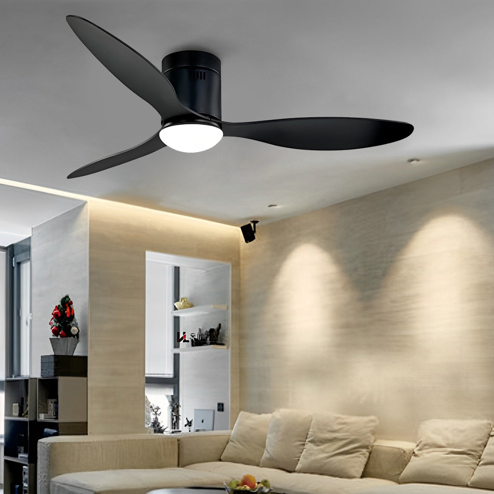 3 Blades Mute LED Dimmable with Remote Modern Ceiling Fans with Lights