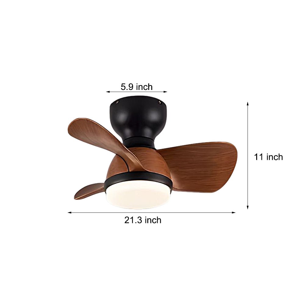 22''/31'' 3 Blades Cute Space - Saving Ceiling Fan Light with 6 - Speed Remote Control