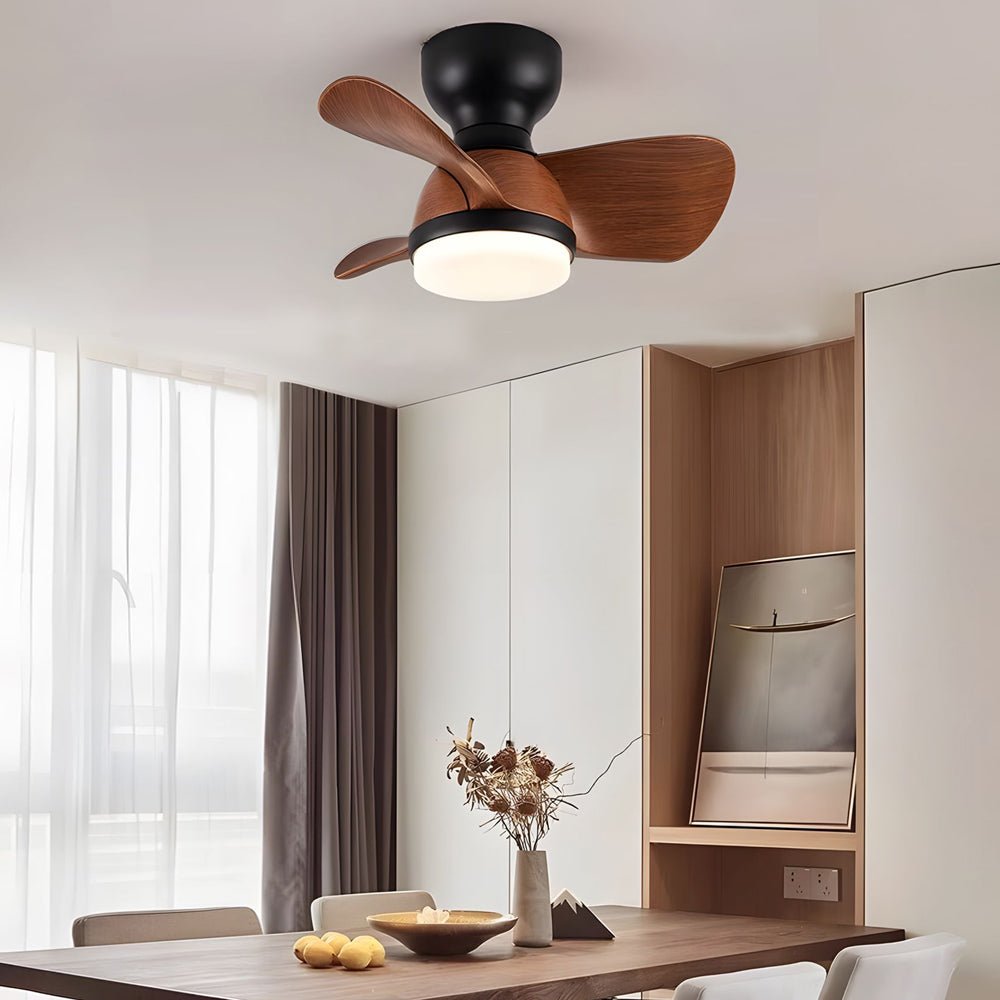 22''/31'' 3 Blades Cute Space - Saving Ceiling Fan Light with 6 - Speed Remote Control
