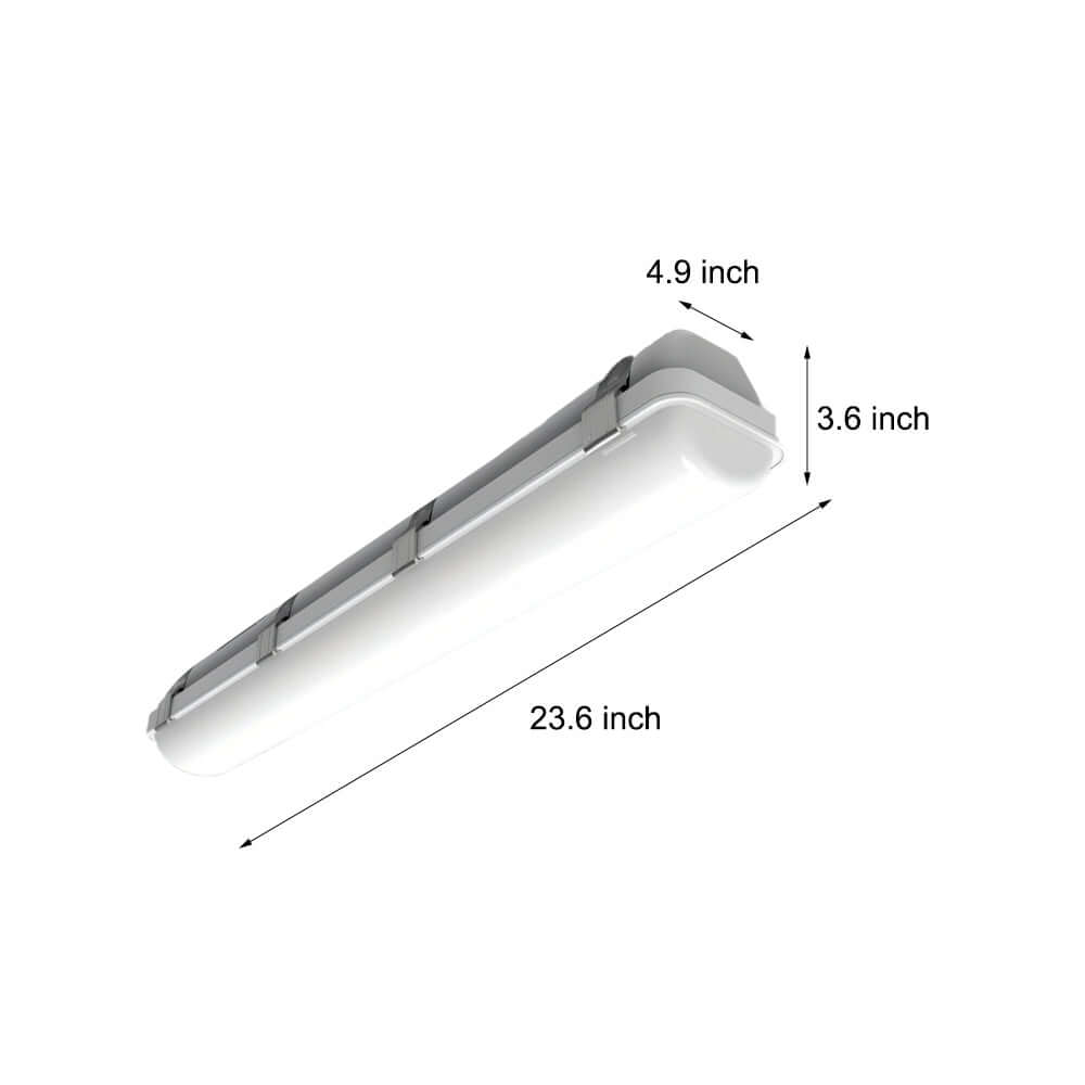23 - inch White Linear Vapor Tight LED Flush Mount Ceiling Light
