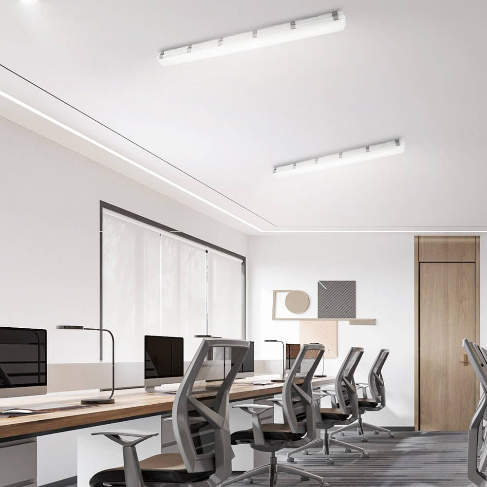 23 - inch White Linear Vapor Tight LED Flush Mount Ceiling Light