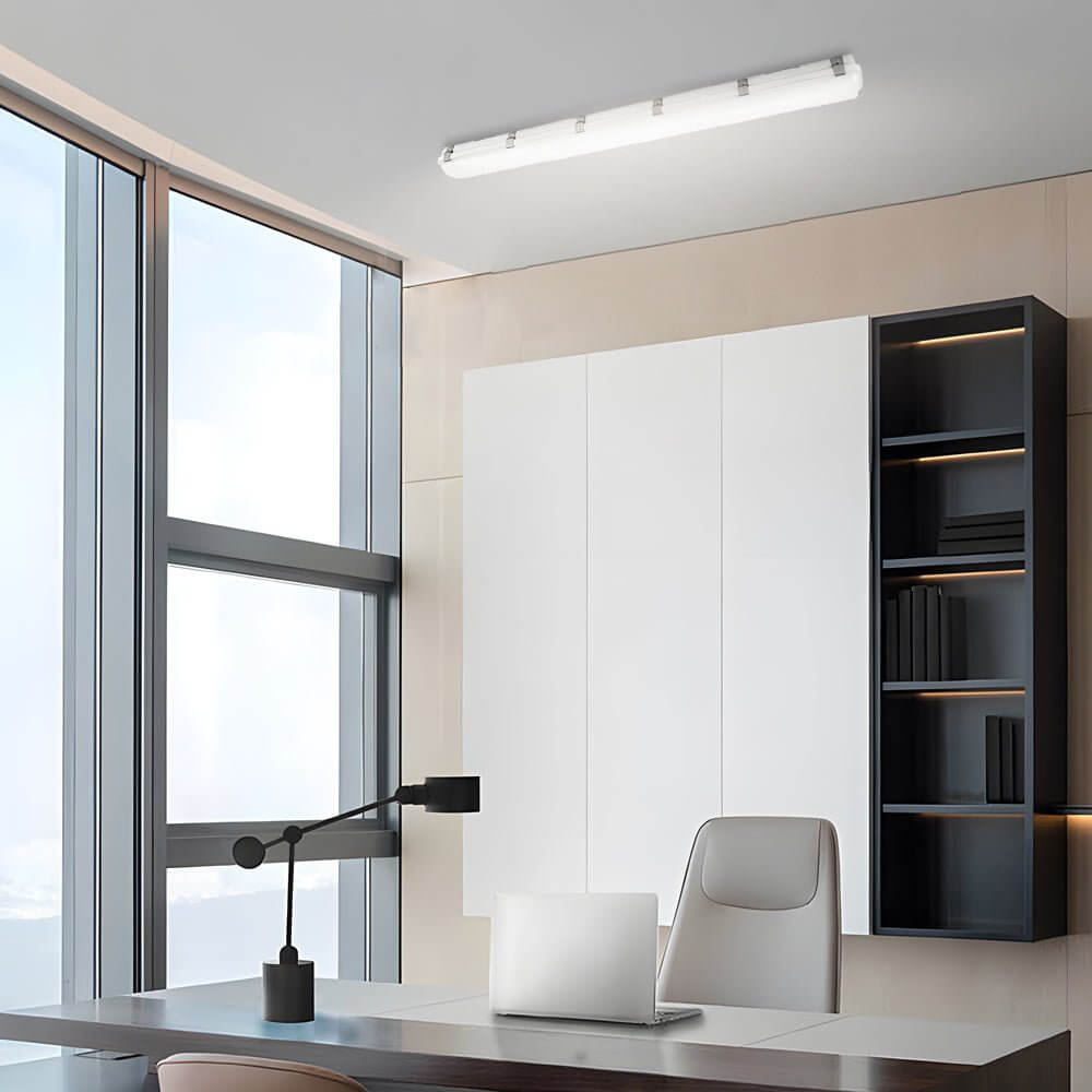 23 - inch White Linear Vapor Tight LED Flush Mount Ceiling Light