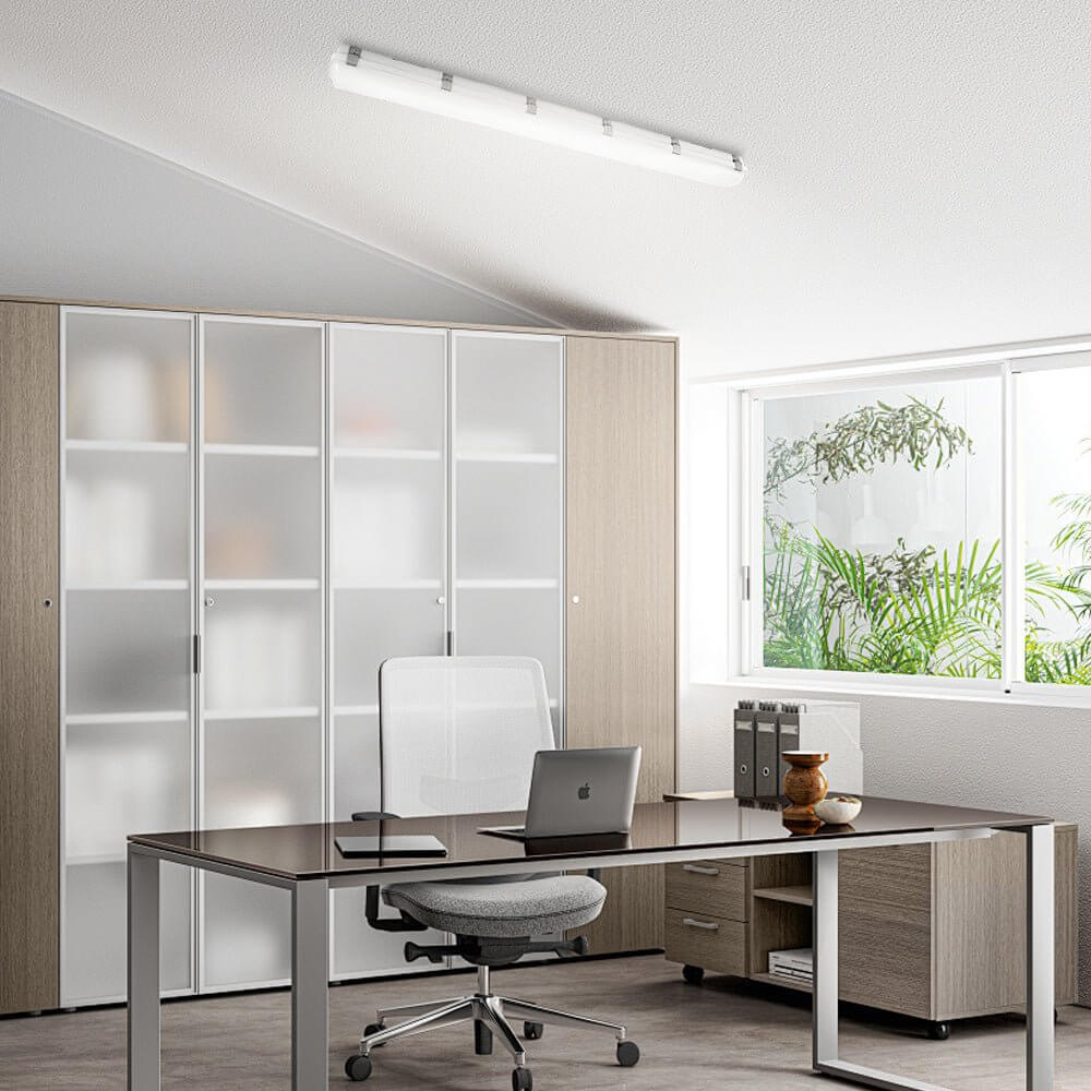 23 - inch White Linear Vapor Tight LED Flush Mount Ceiling Light