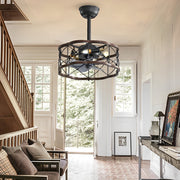 Retro Three Step Dimming LED Mute Bladeless Ceiling Fans with Remote - Dazuma