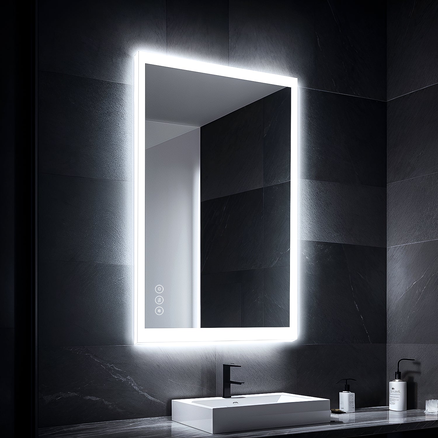40 x 32 Inch Touch Switch Dimmable Memory Bathroom Vanity Mirror with Light