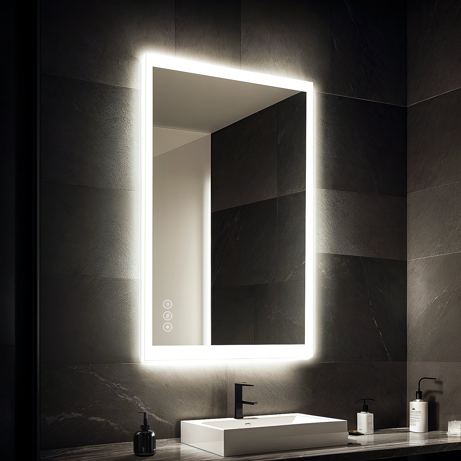 40 x 32 Inch Touch Switch Dimmable Memory Bathroom Vanity Mirror with Light