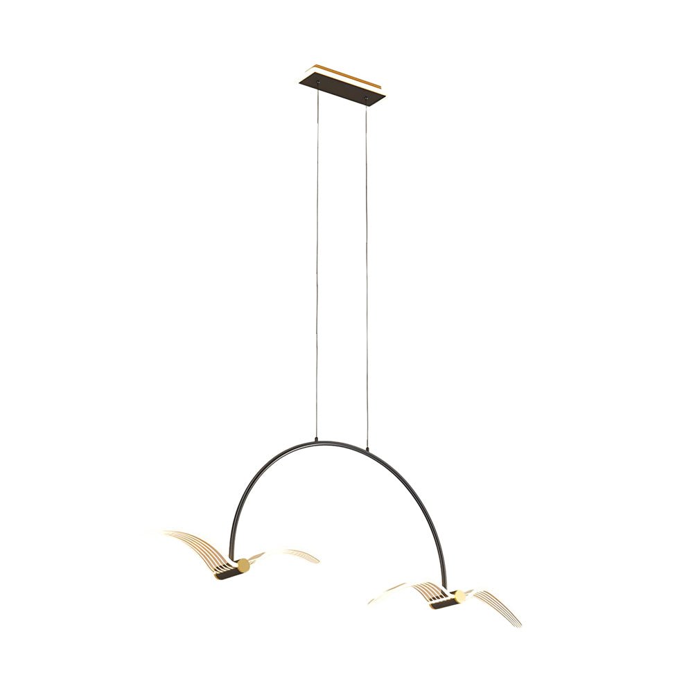 2/4 - Light Modern LED Acrylic Seagull Linear Chandelier for Dining