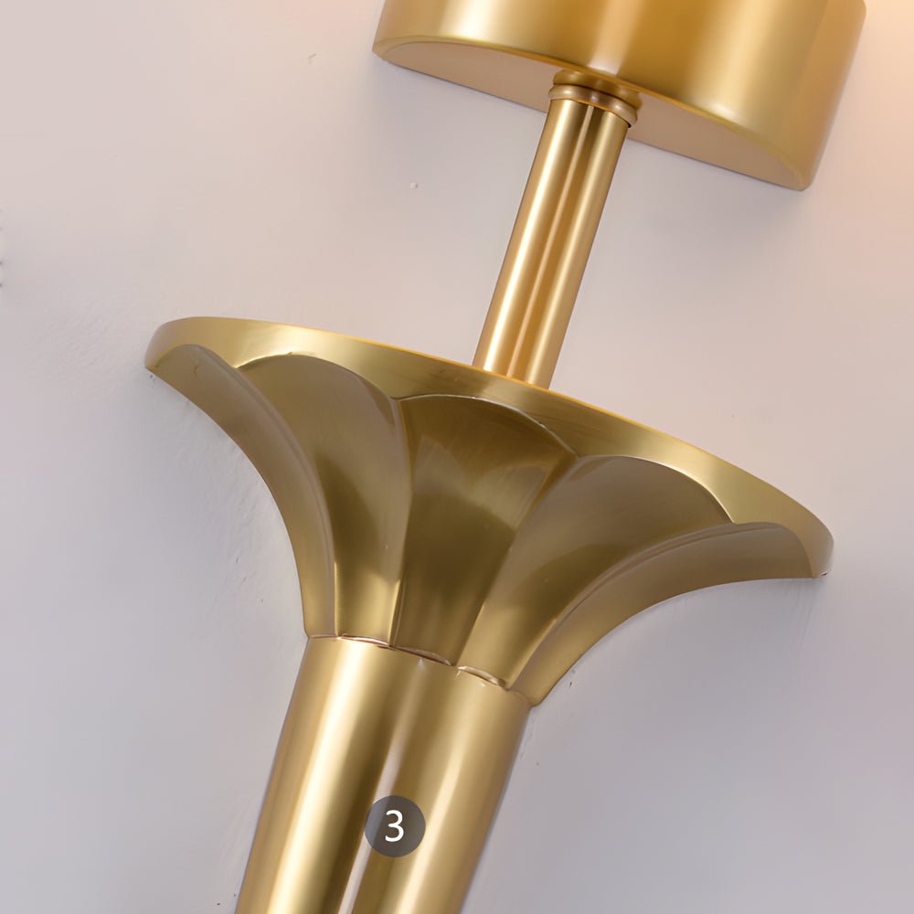 25.98 - In H. Gold/Black Copper 1 - Light American Wall Sconce with Fabric Shade