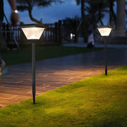 27.6 - Inch H Modern Black LED Solar Pathway Post Light