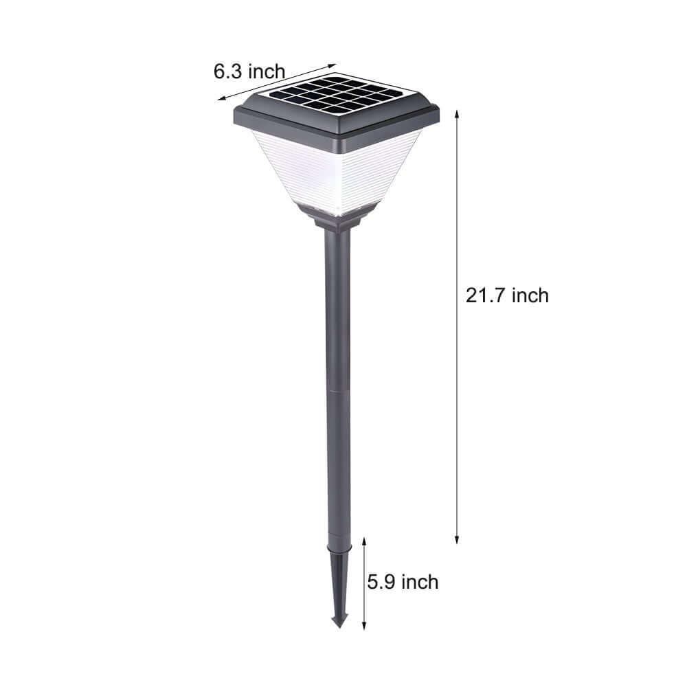 27.6 - Inch H Modern Black LED Solar Pathway Post Light